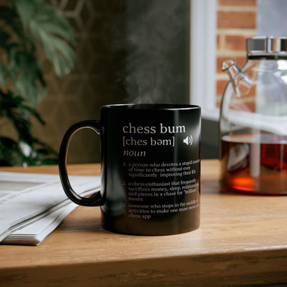 "Chess Bum Definition" Coffee Mug – Fuel for Endless Games ♟️☕