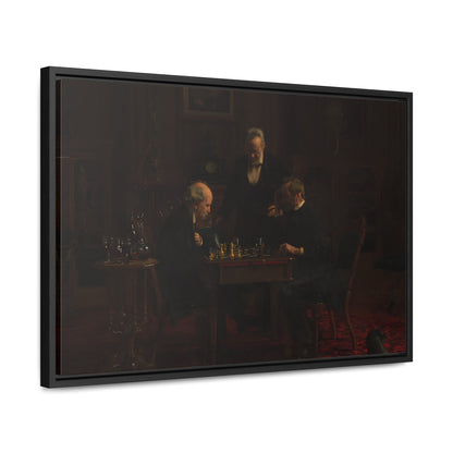 "The Chess Players" by Eakins – Premium Framed Canvas Print ♟️🖼️