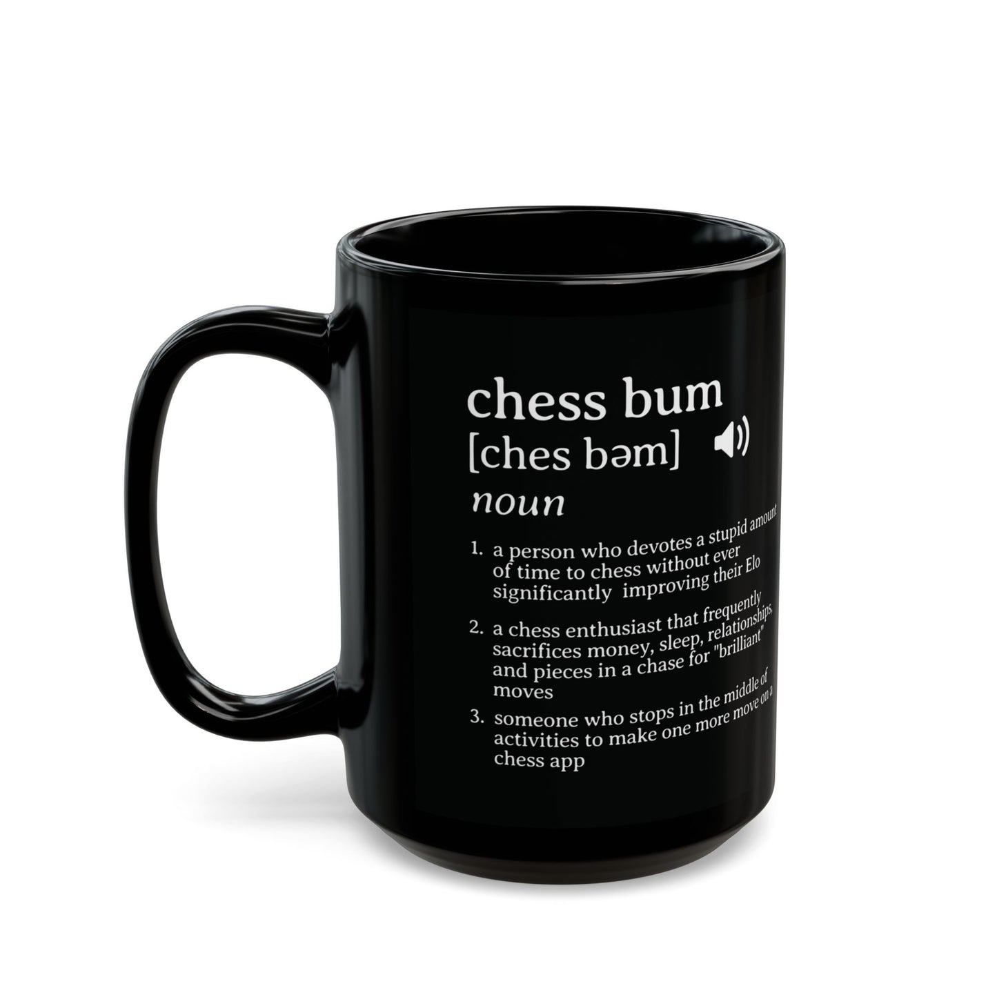 "Chess Bum Definition" Coffee Mug – Fuel for Endless Games ♟️☕