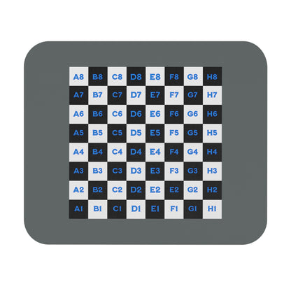 "The Tactician’s Grid" – Algebraic Notation Chessboard Mouse Pad ♟️🖱️