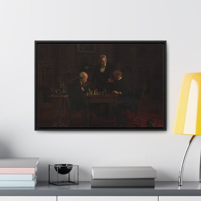 "The Chess Players" by Eakins – Premium Framed Canvas Print ♟️🖼️