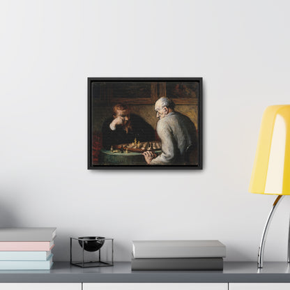 "The Chess Players" – Premium Framed Canvas Print ♟️🖼️