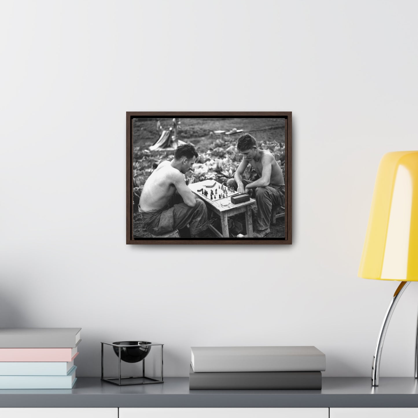 "The Battlefield Game" – Premium Framed Canvas Print ♟️🎖️