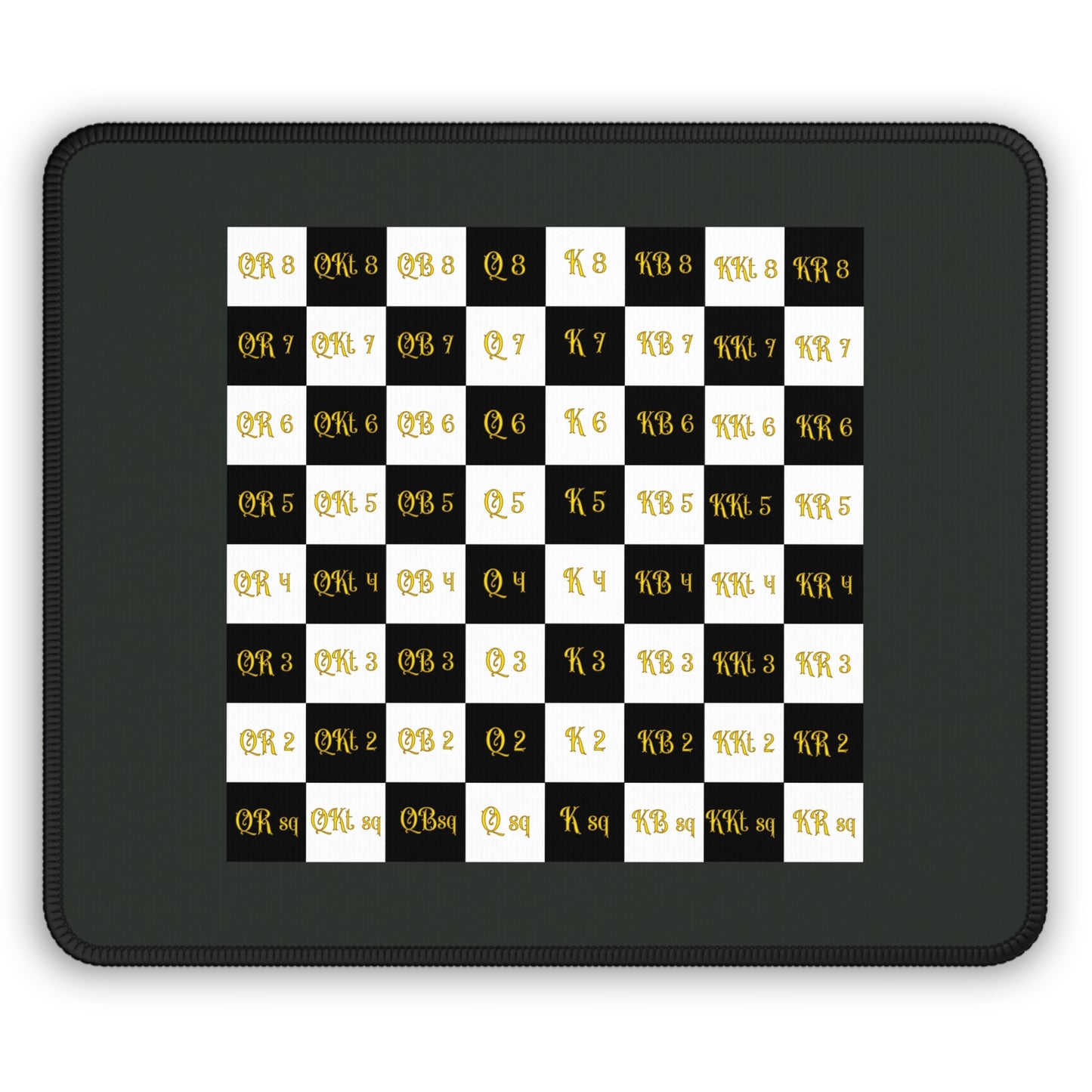 "The Classic Board" – Descriptive Notation Chessboard Mouse Pad ♟️🖱️