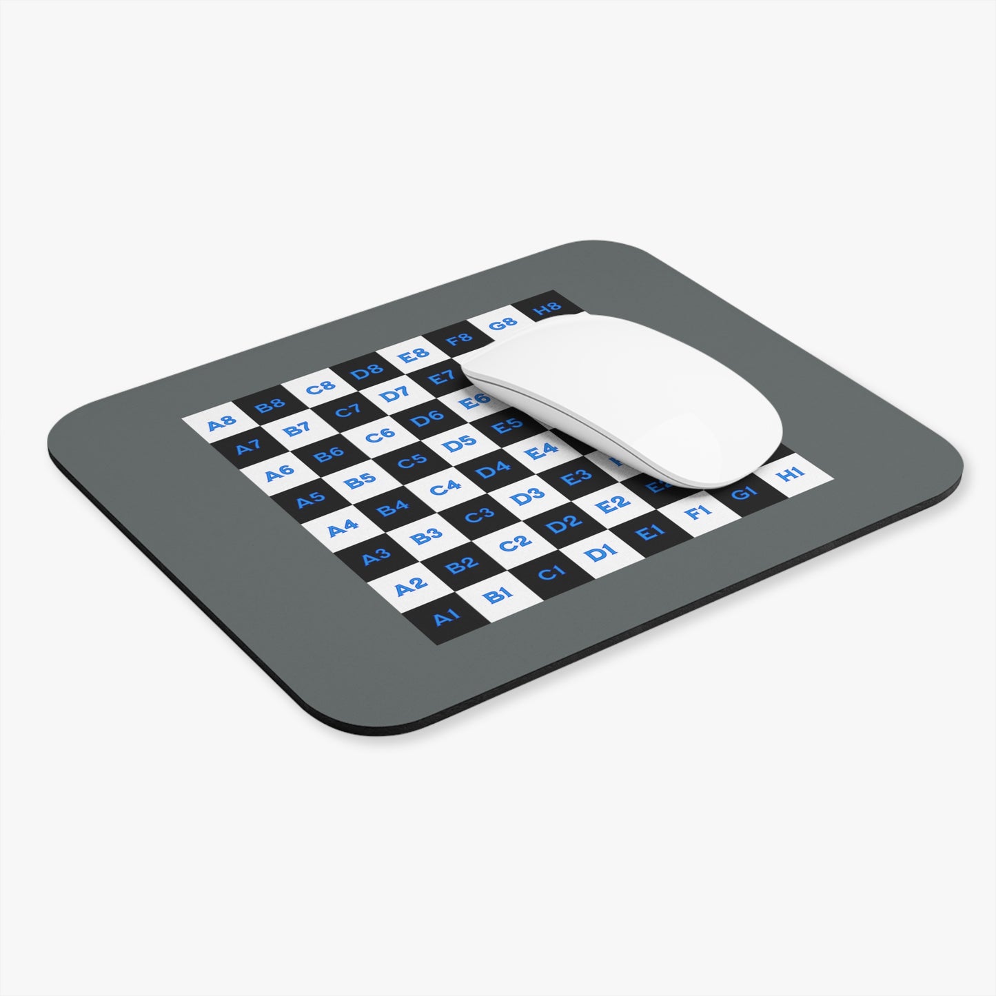 "The Tactician’s Grid" – Algebraic Notation Chessboard Mouse Pad ♟️🖱️