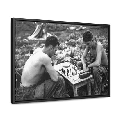 "The Battlefield Game" – Premium Framed Canvas Print ♟️🎖️