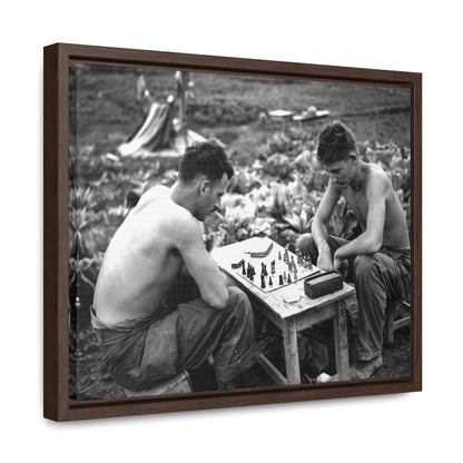 "The Battlefield Game" – Premium Framed Canvas Print ♟️🎖️