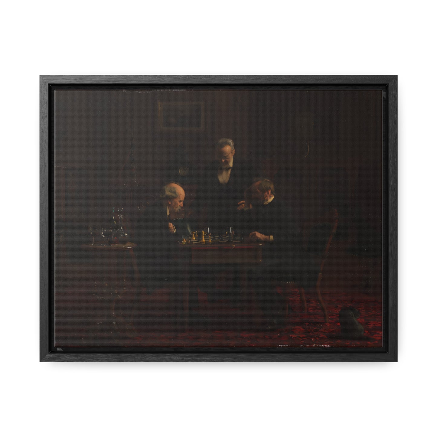 "The Chess Players" by Eakins – Premium Framed Canvas Print ♟️🖼️