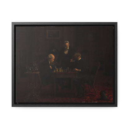 "The Chess Players" by Eakins – Premium Framed Canvas Print ♟️🖼️