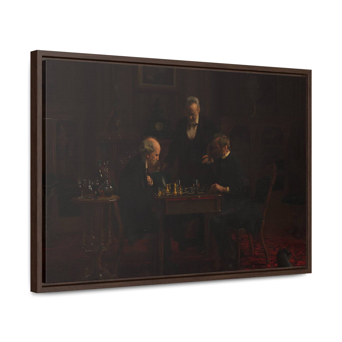 "The Chess Players" by Eakins – Premium Framed Canvas Print ♟️🖼️