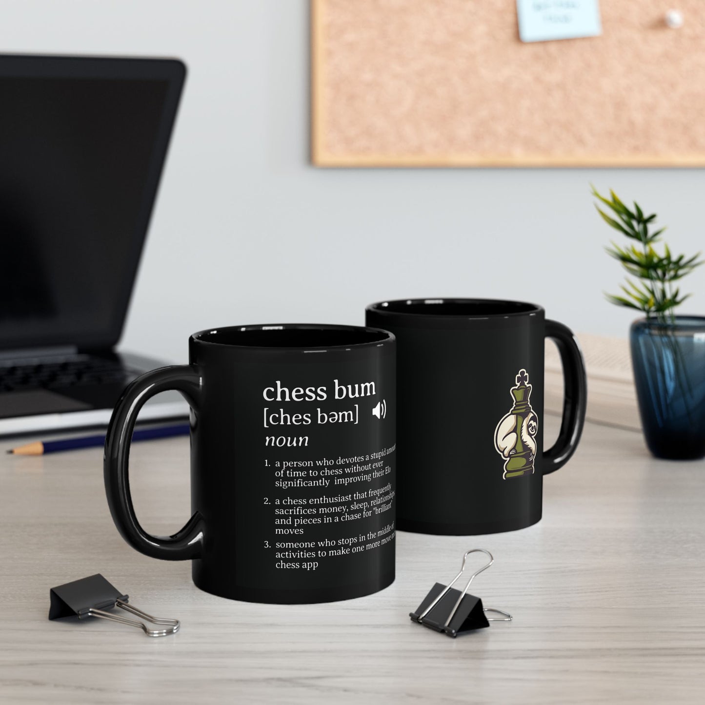 "Chess Bum Definition" Coffee Mug – Fuel for Endless Games ♟️☕