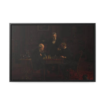 "The Chess Players" by Eakins – Premium Framed Canvas Print ♟️🖼️