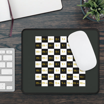 "The Classic Board" – Descriptive Notation Chessboard Mouse Pad ♟️🖱️